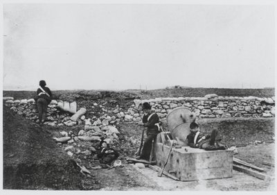 Un día tranquilo en la Batería de Morteros, Crimea de Roger Fenton