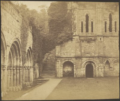 Abadía de Fountains, esquina sureste del claustro de Roger Fenton
