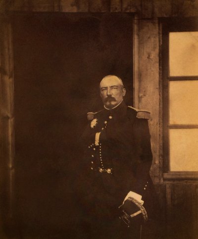 General francés Pierre Bosquet, retrato de tres cuartos, Guerra de Crimea, Crimea, Ucrania de Roger Fenton