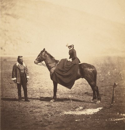 Henry Duberly Esq., Pagador, 8vo Húsares y Sra. Duberly. de Roger Fenton