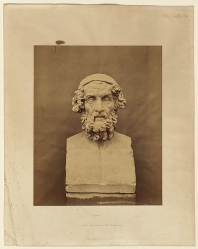 Homero, según el busto del Museo Británico de Roger Fenton