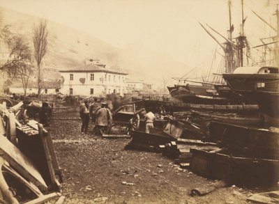 Embarcadero, Muelle de Artillería, Balaklava de Roger Fenton