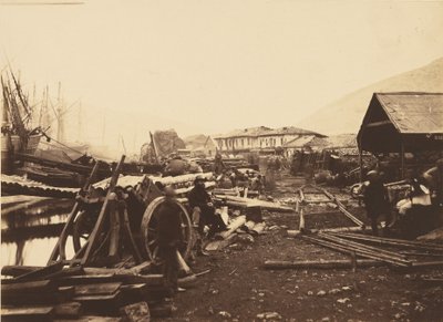 Almacenes ferroviarios Landing Place, Balaklava de Roger Fenton
