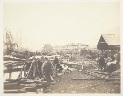 Desembarcadero, almacenes ferroviarios, Balaklava de Roger Fenton