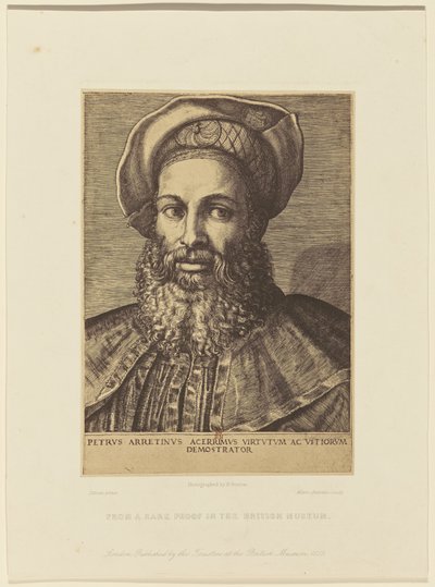 Reproducción de un grabado de Marc Antonio sobre un retrato de Tiziano. de Roger Fenton