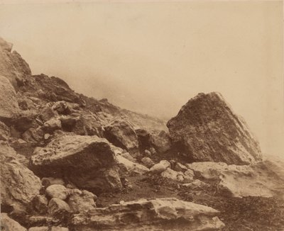 Rocken End en una tormenta, Isla de Wight,c. 1853 (foto) de Roger Fenton