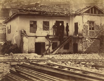 La antigua oficina de correos de Balaklava. de Roger Fenton