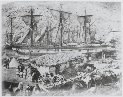 El muelle de ganado en el puerto de Balaklava de Roger Fenton