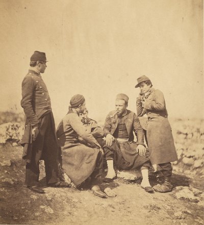 Zuavos y soldados de línea. de Roger Fenton