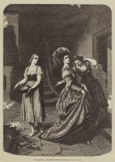 Cenicienta y sus hermanas (grabado) de Roger Payne