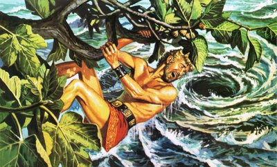 Odiseo se cuelga de una higuera para escapar del remolino de Roger Payne