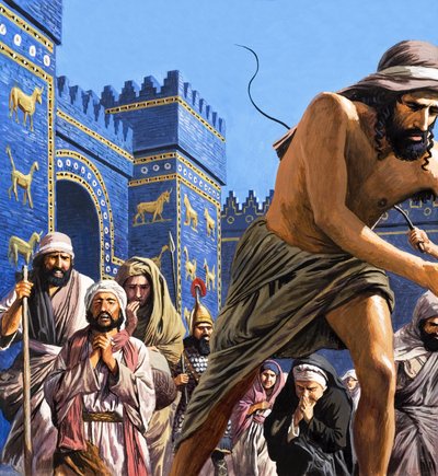 Los últimos días de la grandeza, de "Babilonia la poderosa" (gouache sobre papel) de Roger Payne