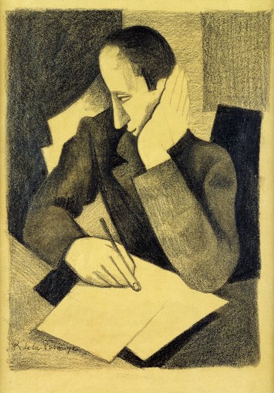 Hombre Escribiendo: Estudio para Paludes, c.1920 de Roger de La Fresnaye