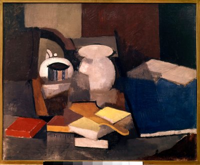 Naturaleza muerta con libros y cartas de Roger de La Fresnaye