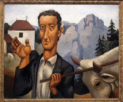 El ciervo. Pintura de Roger de La Fresnaye (1885-1925) de Roger de La Fresnaye