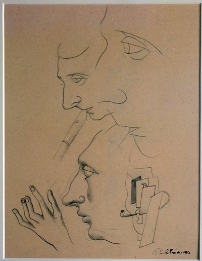 El músico (Dibujo, siglo XX) de Roger de La Fresnaye