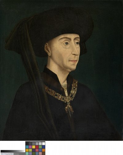 Retrato de Felipe el Bueno (óleo sobre tabla) de Rogier van der (after) Weyden