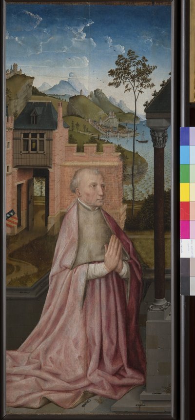 Un devoto en oración de Rogier van der (workshop of) Weyden