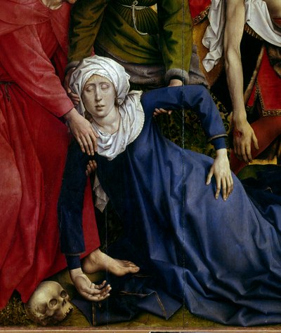 Deposición o descenso de la cruz. Detalle de la Virgen desmayada. Retablo de Rogier Van Der Weyden (1400-1464) de Rogier van der Weyden