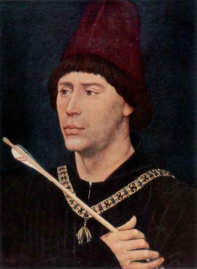 Retrato de Antoine, Bastardo de Borgoña, c1456, 1927 de Rogier van der Weyden