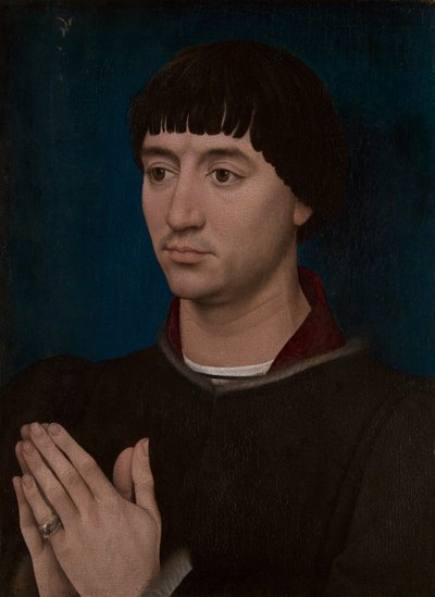 Retrato de Jean Gros (anverso); Escudo de Jean Gros (reverso) de Rogier van der Weyden