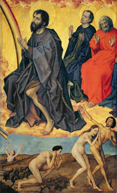 Los condenados en su camino al infierno y el reino celestial de los santos, del Juicio Final, c.1445-50 de Rogier van der Weyden