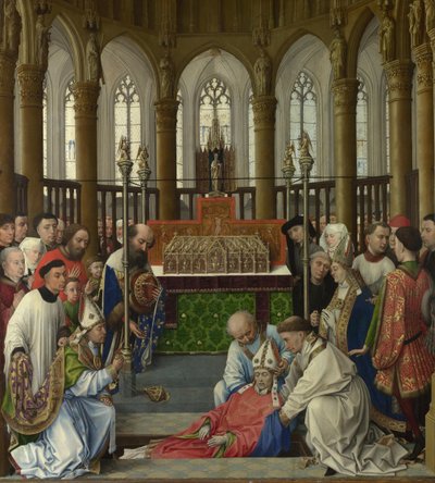 La exhumación de San Huberto, 1430s de Rogier van der Weyden