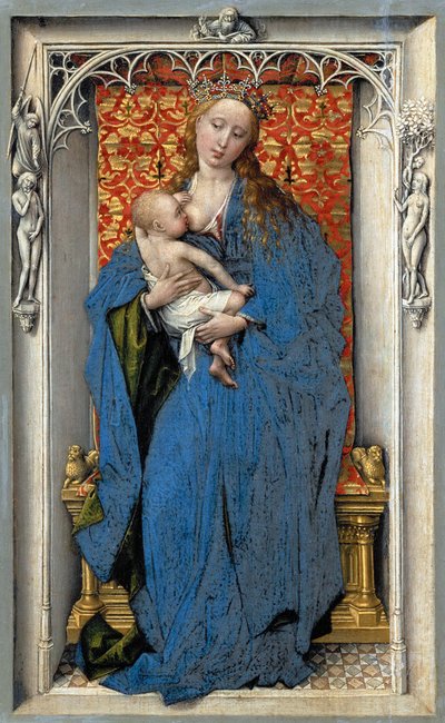 Virgen y Niño - Rogier van der Weyden, c. 1430 o c. 1451. Museo de Historia del Arte, Viena de Rogier van der Weyden
