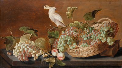 Bodegón con loro, c.1640 de Roloef Koets