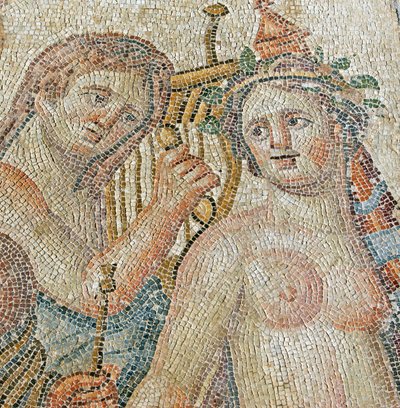 Un centauro encanta a una Ménade, (detalle) de Roman