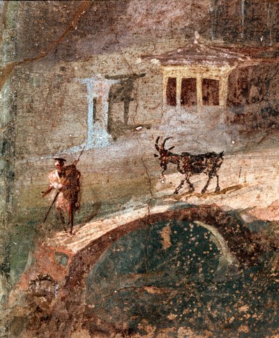 Un hombre con su cabra de Roman