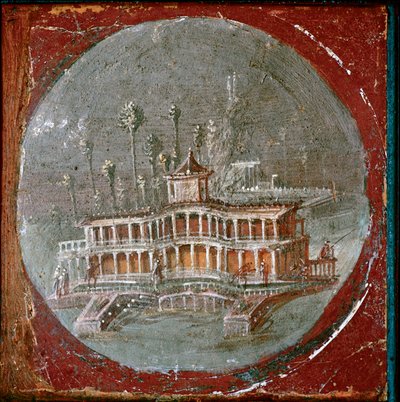 Una villa en Stabiae (fresco) de Roman