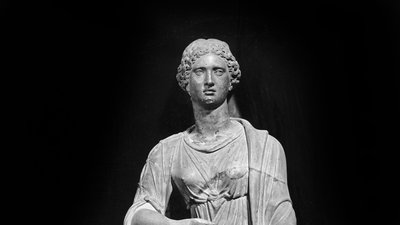 Agripina la Menor (15-59 d.C.) con su hijo Nerón (37-68 d.C.) (detalle) de Roman