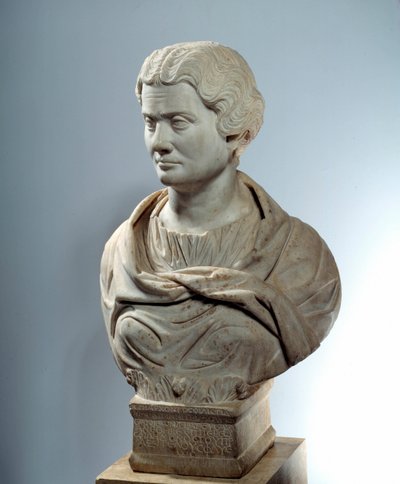 Arte de la Antigua Roma: Busto de Melitine, sacerdotisa de la madre de los dioses en el Pireo. Escultura alrededor de 162. París, Museo del Louvre de Roman