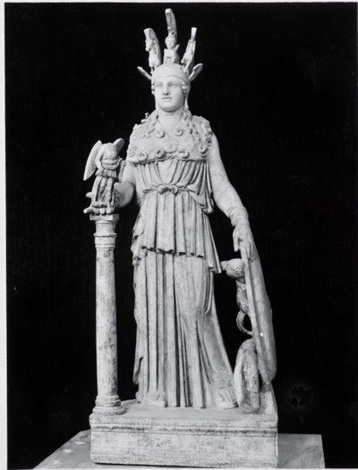 Atenea Partenos, copia de un original del siglo V por Fidias de Roman