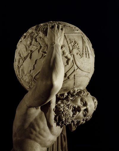 Atlas, copia de un original helenístico griego (detalle) de Roman
