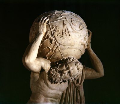 Atlas, copia de un original griego helenístico (detalle) de Roman