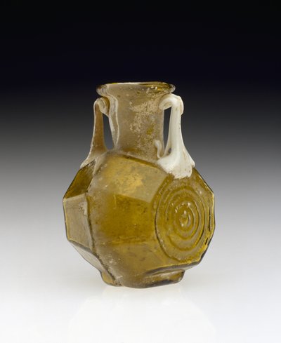 Frasco en forma de barril, AD 1-100 (vidrio) de Roman