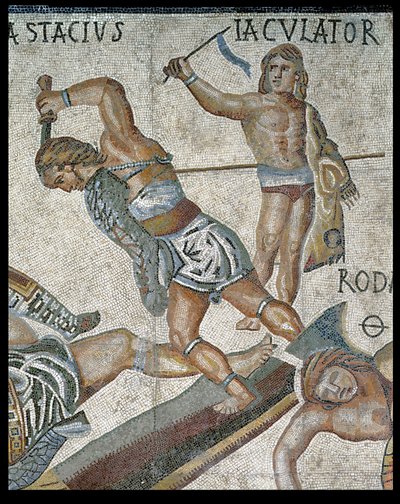 Batalla entre Gladiadores (detalle) de Roman