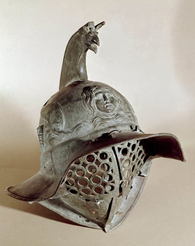 Casco de bronce de gladiador de Roman