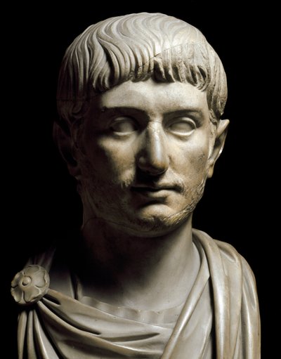 Busto del Emperador Galieno, siglo III (escultura de mármol) de Roman