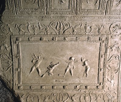 Decoración del techo del Criptoportico de Nerón, Colina Palatina, Roma de Roman