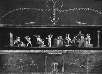 Querubines Haciendo Dinero, Friso del Oecus de la Casa de los Vettii, c.50-79 d.C. de Roman