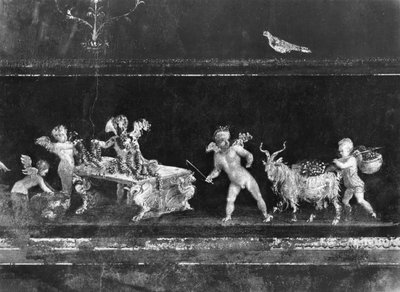 Querubines Vendiendo Flores, Friso del Oecus de la Casa de los Vettii, c.50-79 d.C. de Roman