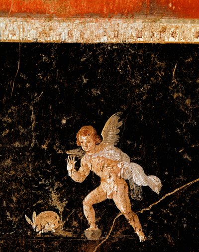 Cupido cazando una liebre (fresco) de Roman