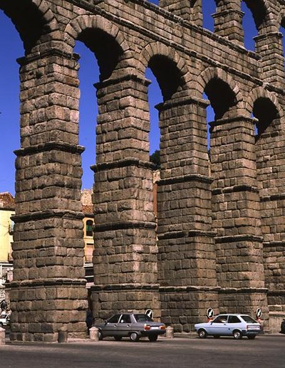 (detalle) del acueducto romano de Roman
