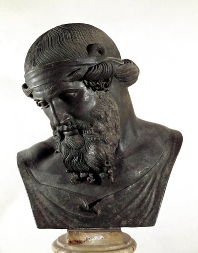 Dionisio (o Platón o sacerdote dionisíaco) (busto de bronce) de Roman