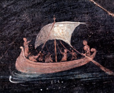 Barco de pescadores (fresco) de Roman