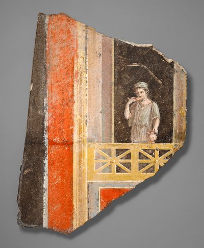 Fragmento de una mujer en un balcón de Roman