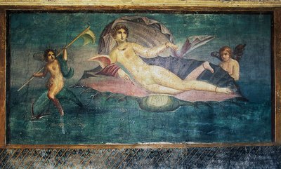 Fresco que representa a Venus, Casa de Venus en la Concha, Pompeya (Lista del Patrimonio Mundial de la Unesco) de Roman